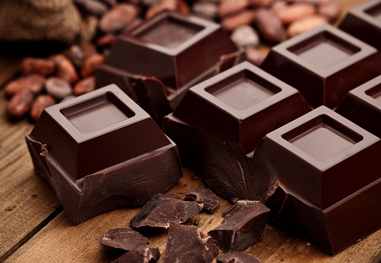 Dark chocolate has several health benefits