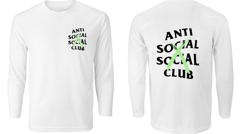 Anti Social Social Club Cancelled Remix White Long Sleeve Tshirt A Trendy Fashion Statement